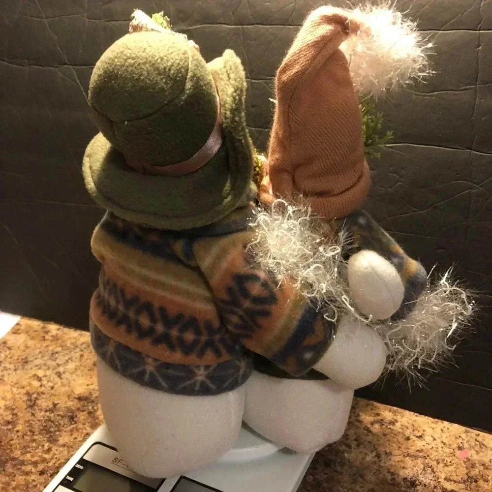 Vintage Snowman and family Beanie Plush Christmas Decor